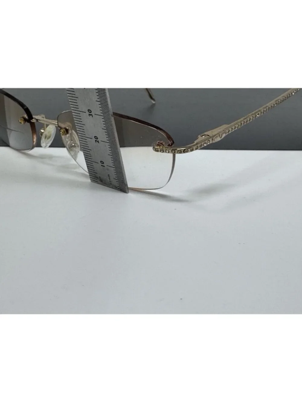 Valentino Eyeglasses, Frames Only, V5288 02S Gold 50 - 17-135, Rimless, Italy